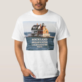 Camiseta Farol do quebra-mar de Rockland, t-shirt de Maine
