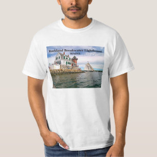Camiseta Farol do quebra-mar de Rockland, t-shirt de Maine