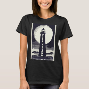 Camiseta Farol Fire Island Nova York Lua