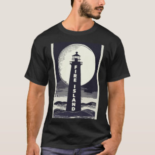 Camiseta Farol Fire Island Nova York Lua