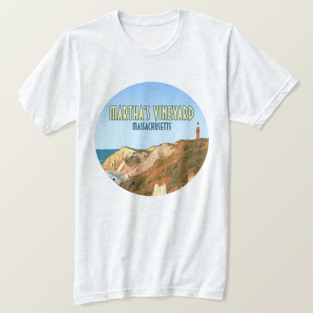 Camiseta Farol Gay de Marthas Vineyard Massachusetts (Frente do Design)