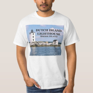 Camiseta Farol holandês da ilha, Rhode - t-shirt da ilha