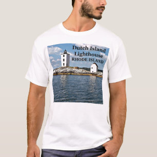Camiseta Farol holandês da ilha, Rhode - t-shirt da ilha