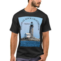 Farol incompleto da rocha, t-shirt de Maine