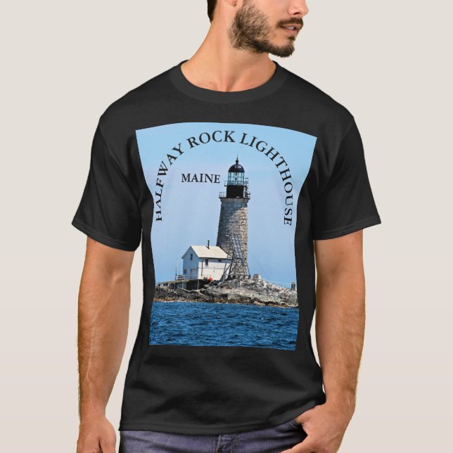 Camiseta Farol incompleto da rocha, t-shirt de Maine (Frente)