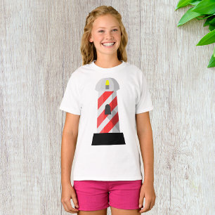 Camiseta Farol Listrado de Vermelho e Branco