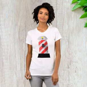 Camiseta Farol Listrado de Vermelho e Branco