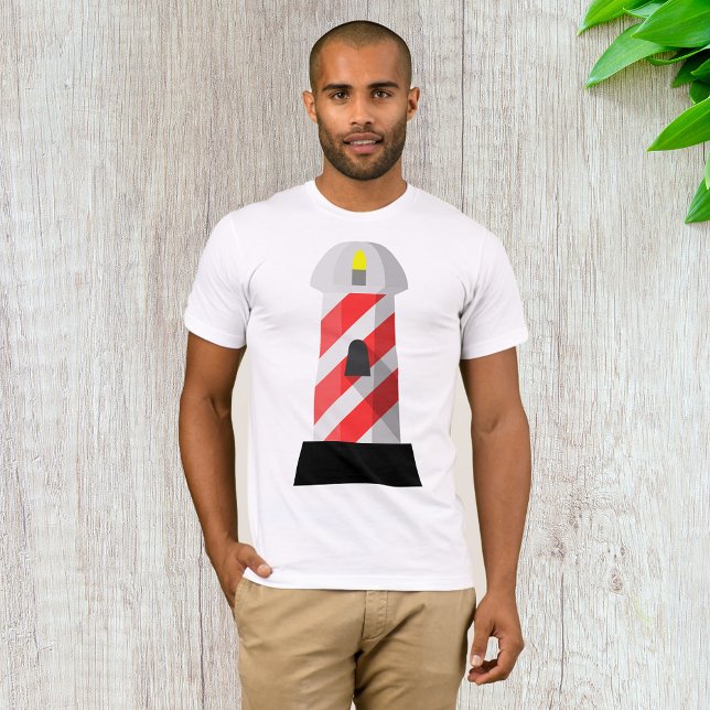 Camiseta Farol Listrado de Vermelho e Branco (Criador carregado)