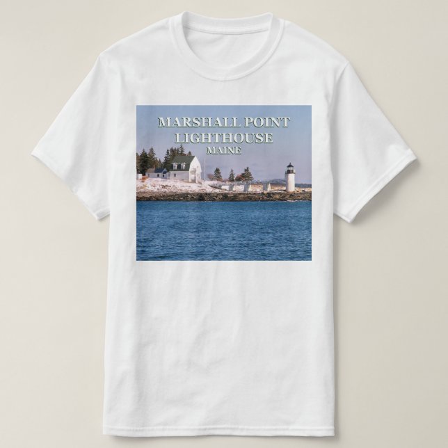 Camiseta Farol Marshall Point, Port Clyde Maine TShirt (Frente do Design)