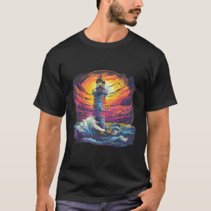 Camiseta Farol Navegação Praia Mar Boating Casa à Beira-Mar