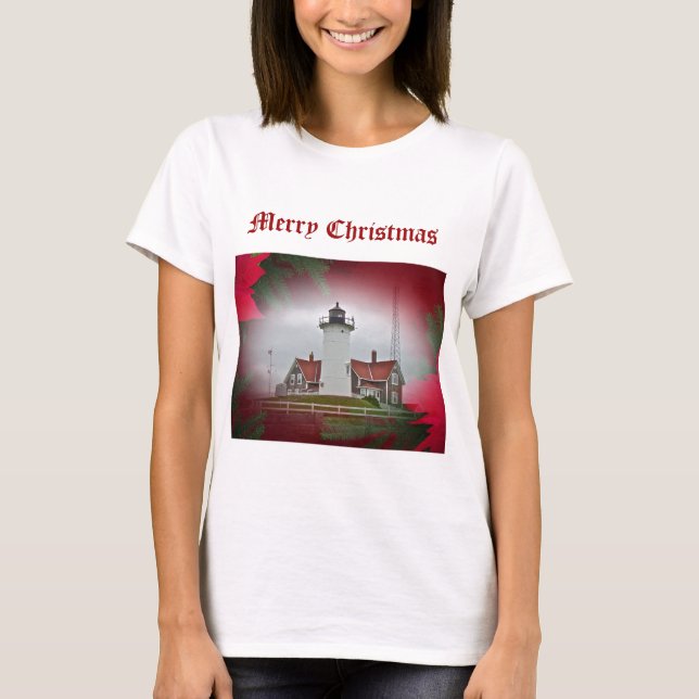 Camiseta Farol Nobska Point de Natal (Frente)
