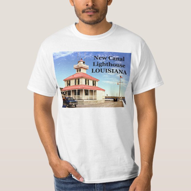 Camiseta Farol novo do canal, t-shirt de Louisiana (Frente)