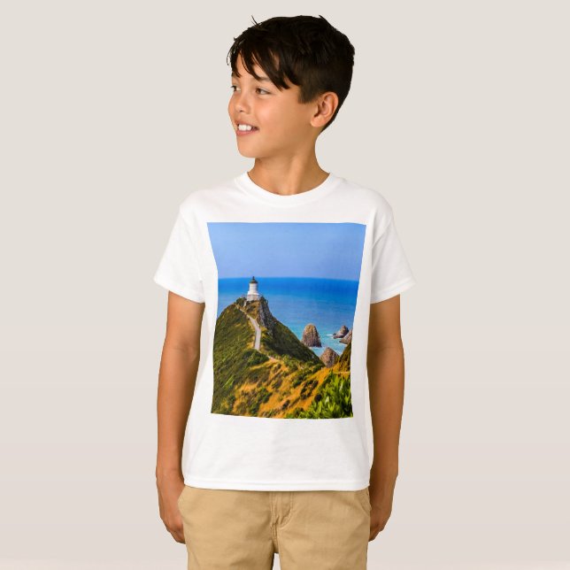 Camiseta Farol Nugget Point, Nova Zelândia (Frente Completa)