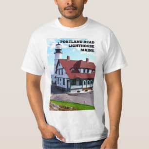 Camiseta Farol principal de Portland, t-shirt de Maine