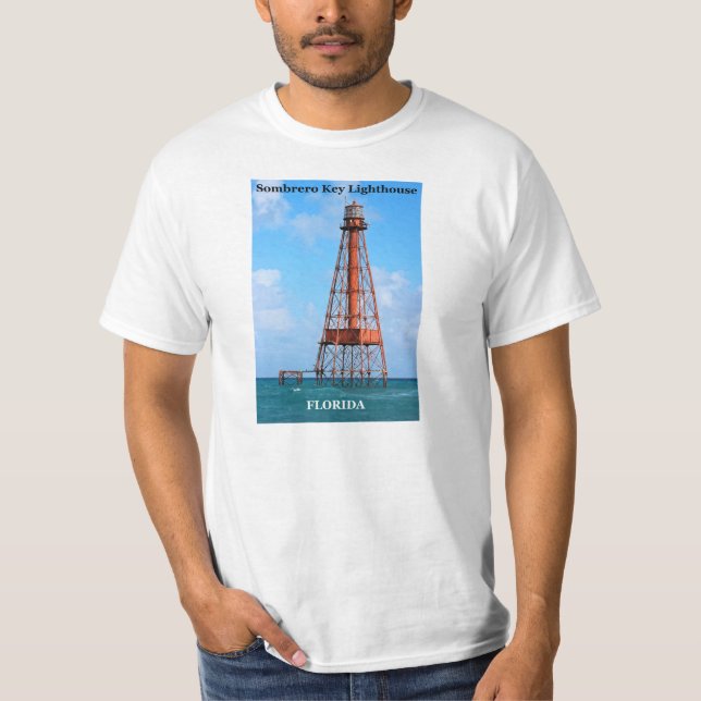 Camiseta Farol Sombrero Key, Flórida T-Shirt (Frente)