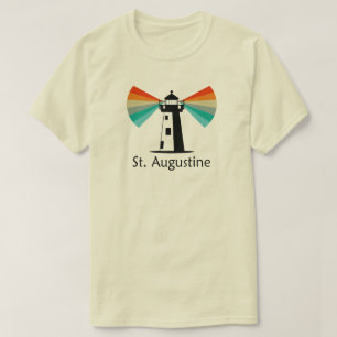 Camiseta Farol St. Augustine Florida Arco-íris