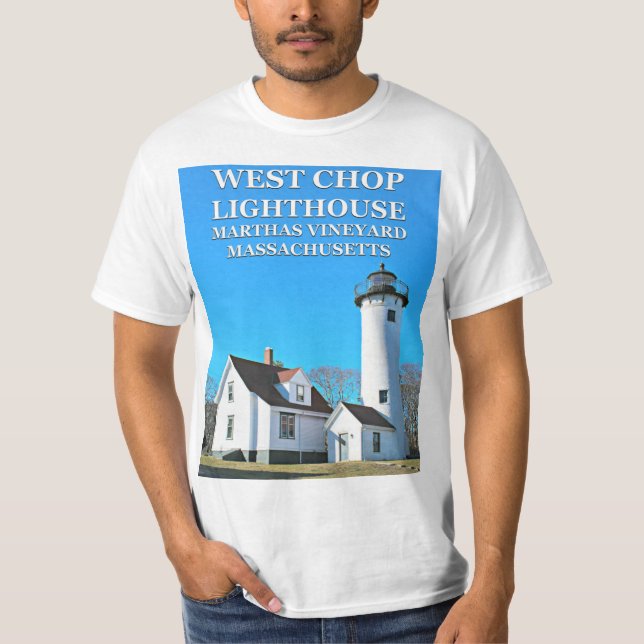 Camiseta Farol West Chop, Marthas Vineyard T-Shirt (Frente)