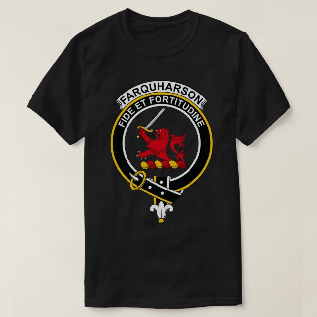 Camiseta Farquharson Crest Tartan Clan Scottish Clan (Frente do Design)
