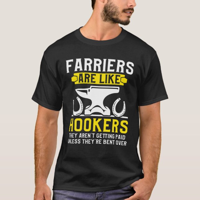 Camiseta Farrier Bent Horsferes Hoof Trimming Equine Shoein (Frente)