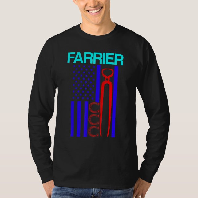 Camiseta Farrier Horseshoe Hoof Trimming Equine Shoeing  6 (Frente)