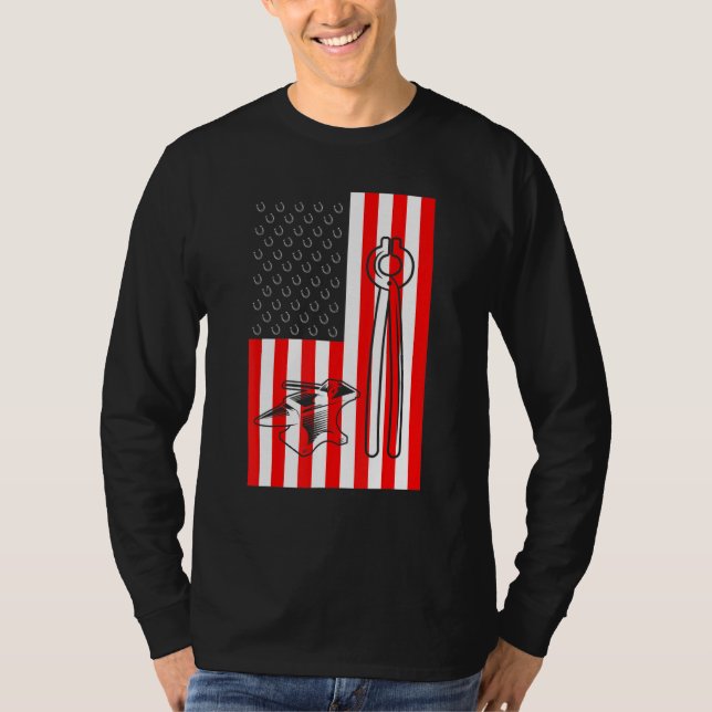 Camiseta Farrier Horseshoe Hoof Trimming Equine Shoeing  7 (Frente)