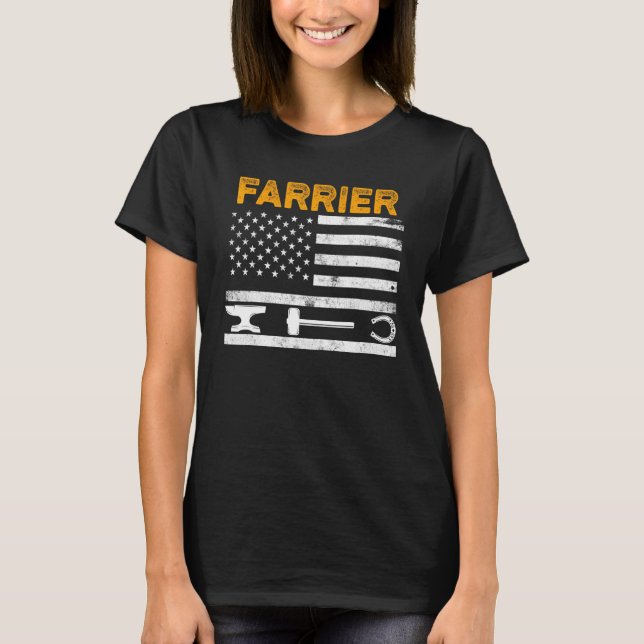 Camiseta Farrier Horsfere Hoof Trimming Equine Shoeing 65 (Frente)