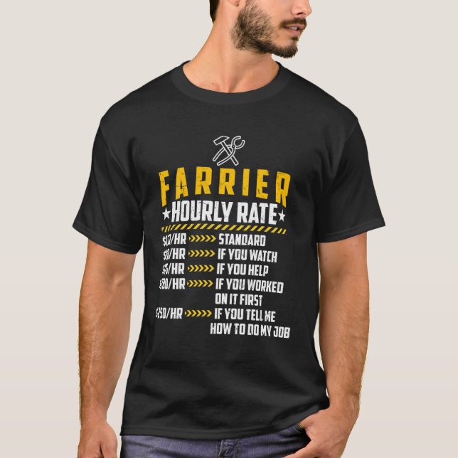 Camiseta Farrier Hourly Rate Loves  Blacksmith Labor Rates (Frente)