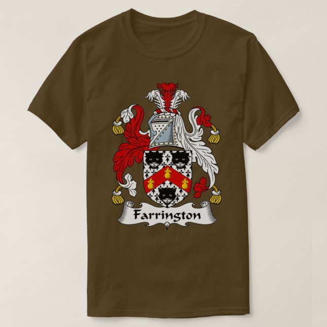 Camiseta Farrington Coat of Arms Family Crest  (Frente do Design)