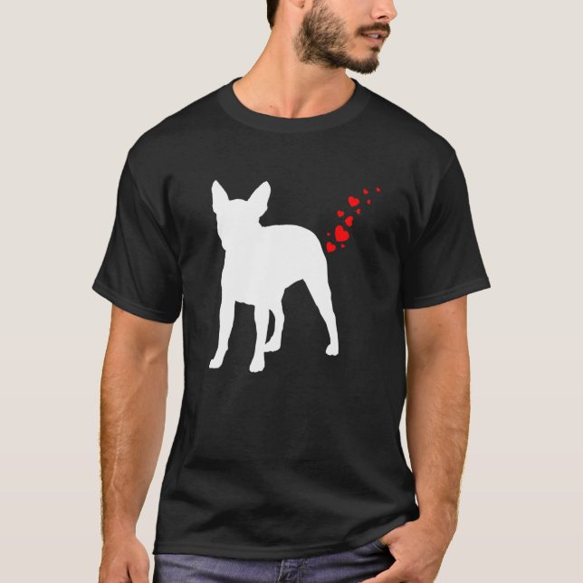 Camiseta Fart do Cão Cardíaco do Proprietário Terrier de Bo (Frente)