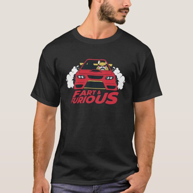 Camiseta Fart & Furious Classic Sports Race Car  Humor Vehi (Frente)