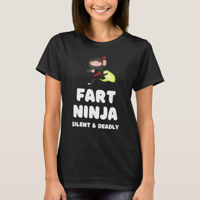 Camiseta Fart Ninja Silenciou Mortal Humor Piada (Frente)