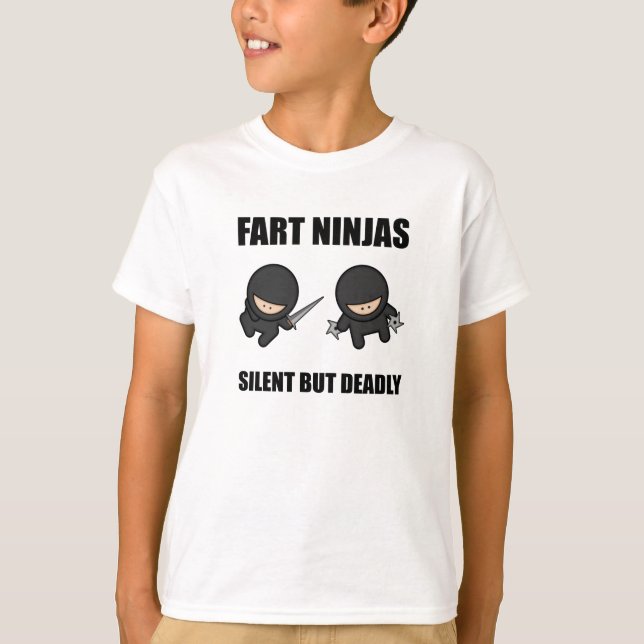Camiseta Fart Ninjas silencioso mas inoperante (Frente)