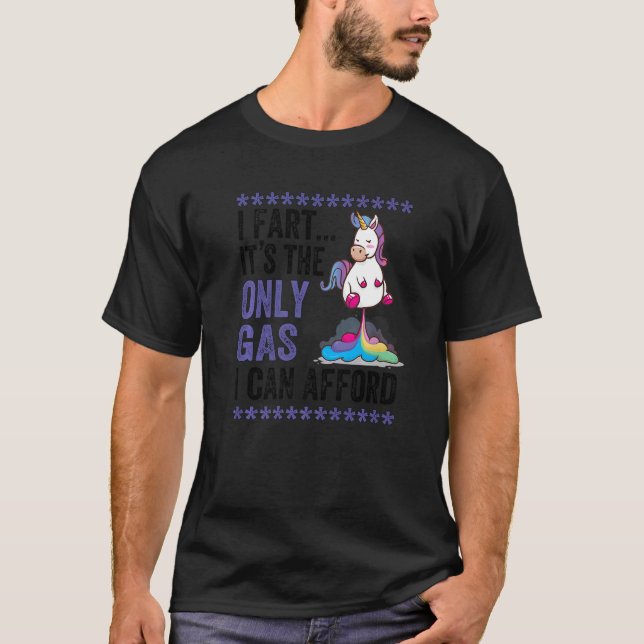 Camiseta Fart Quote Para Homens Sarcásticos Unicórnio Alto  (Frente)