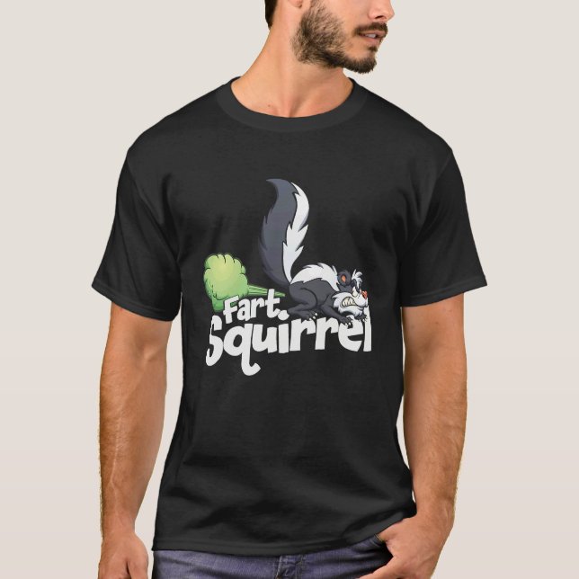 Camiseta Fart Squirrel Skunk Farting Animal (Frente)