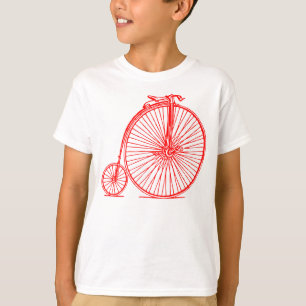 Camiseta Farthing da moeda de um centavo - vermelho