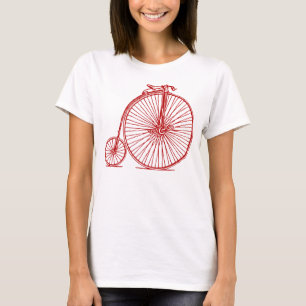 Camiseta Farthing da moeda de um centavo - vermelho do rubi