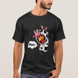 Camiseta Farto Disfarce de Peru de Vaca de Moo Dia de Ação