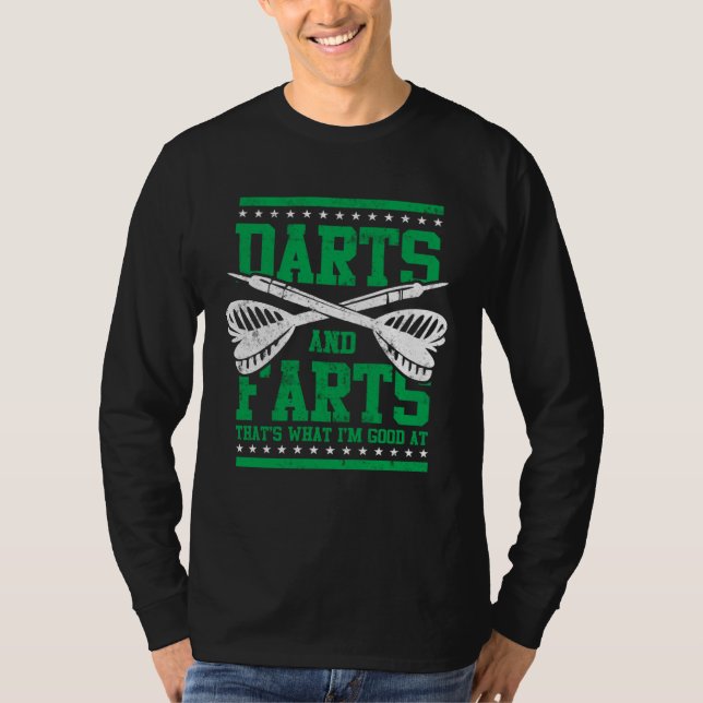 Camiseta Farts and Darts  Dart Player  for Men Great Game (Frente)
