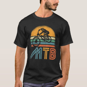 Camiseta Fãs de bicicleta vintage MTB crianças bicicleta mo