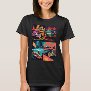 Camiseta Fãs de Carros Clássicos Automóveis Antigos Estilo