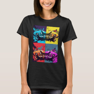 Camiseta Fãs de Carros Clássicos Automóveis Antigos Estilo