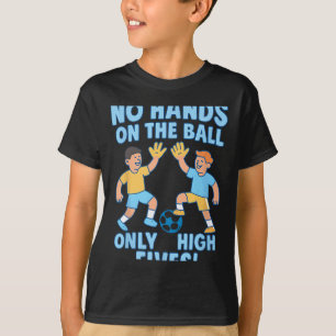 Camiseta Fãs de Futebol Apertos de Mão Altos Espírito de Eq
