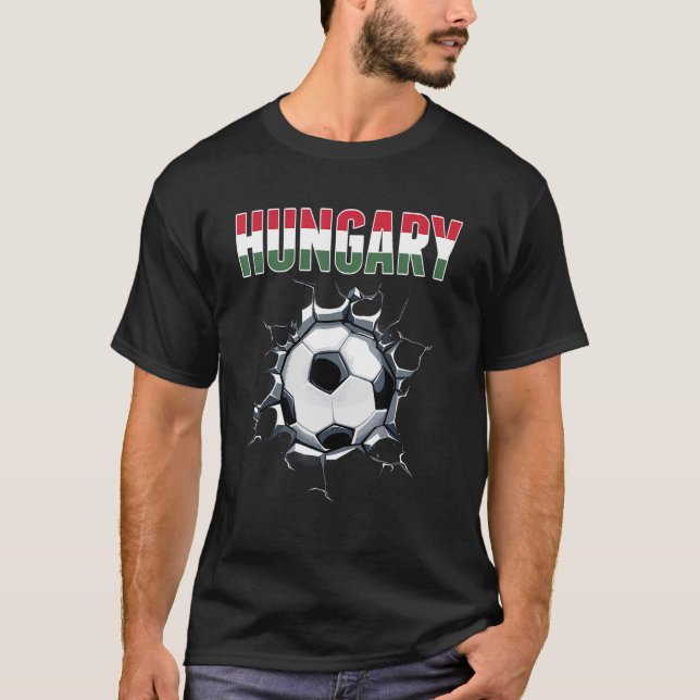 Camiseta Fãs De Futebol Da Hungria - Futebol Húngaro Em Cra (Frente)