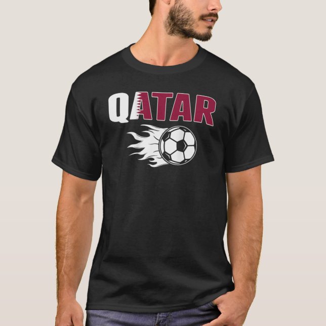 Camiseta Fãs de Futebol do Catar Ortostadas Jersey - Pé de  (Frente)