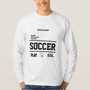 Camiseta Fãs de GOL personalizadas, brancas e negras, dos j