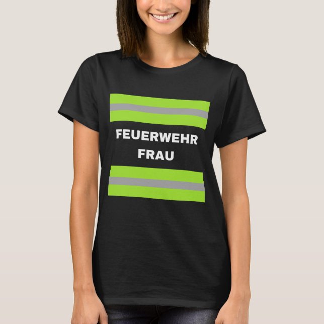 Camiseta Fasching Kostüm Kinder Feuerwehr Frau Karneval (Frente)