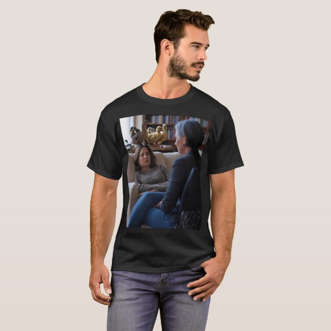 Camiseta Fascination With Ducks men black T-shirt (Frente Completa)
