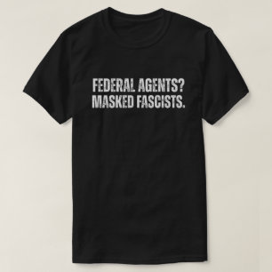 Camiseta Fascistas Máscarados Protestam Contra a ICE