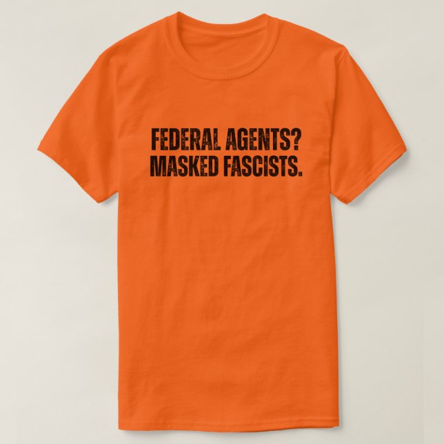 Camiseta Fascistas Máscaras Protesto ICE (Frente do Design)