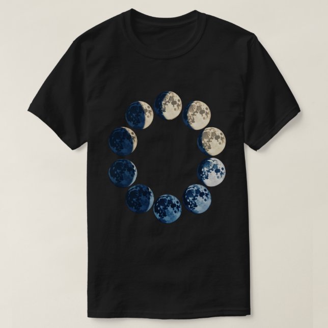 Camiseta Fases da Lua (Frente do Design)